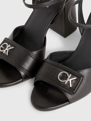 Black calvin klein sandals best sale