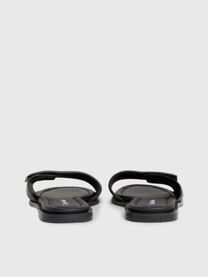 black leather sandals for women calvin klein