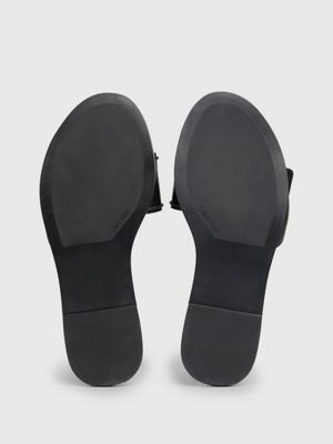 black leather sandals for women calvin klein