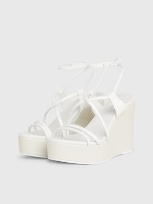 Leather Wedge Sandals Calvin Klein HW0HW019520K9