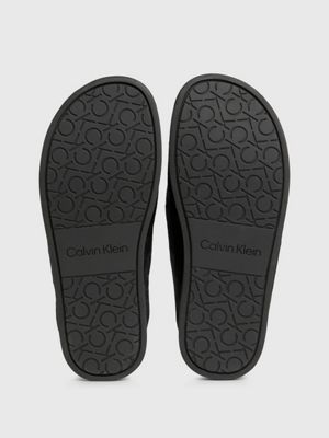 black logo jacquard sandals for women calvin klein