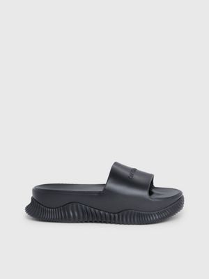 black platform sliders for women calvin klein