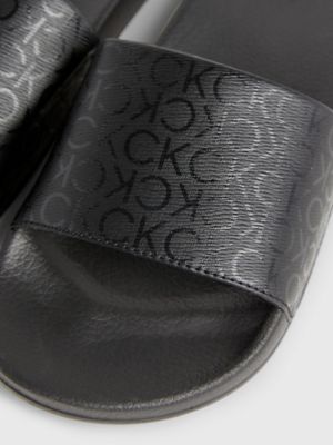 black logo sliders for women calvin klein