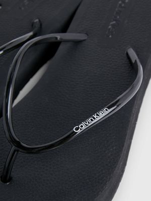 black platform flip flops for women calvin klein