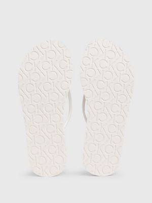 crystal grey platform flip flops for women calvin klein