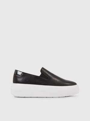 Platform black slip on hot sale sneakers