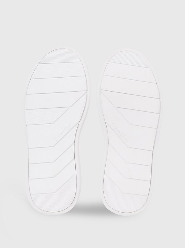 bright white skórzane buty wsuwane na platformie dla kobiety - calvin klein
