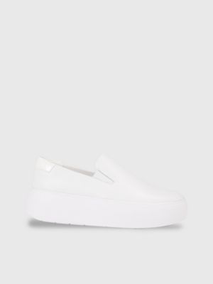 Leather Platform Slip On Shoes Calvin Klein HW0HW01985YBR