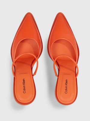 Calvin klein glorianne hot sale leather slingback pumps