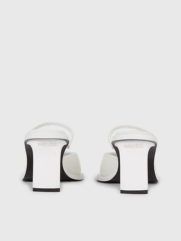 white leather mule pumps for women calvin klein
