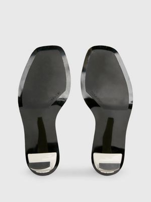 dk ecru leather stiletto sandals for women calvin klein