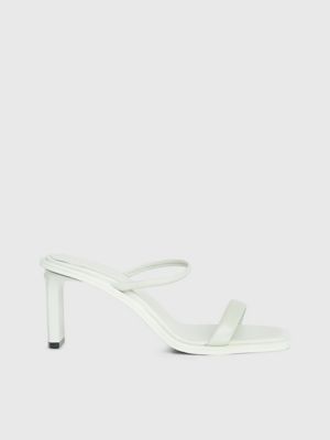 green leather stiletto sandals for women calvin klein