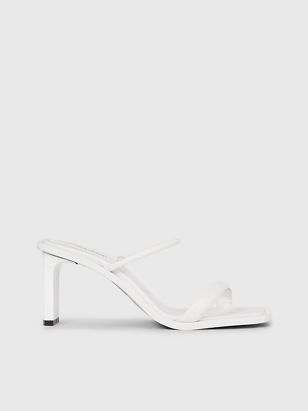 white stiletto-sandalen aus leder für damen - calvin klein