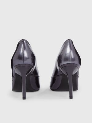 Black leather hot sale pumps on sale