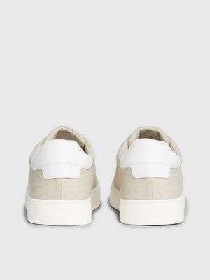 feather grey logo slip-on shoes for women calvin klein