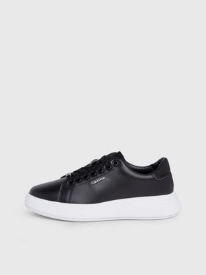 black leather trainers for women calvin klein