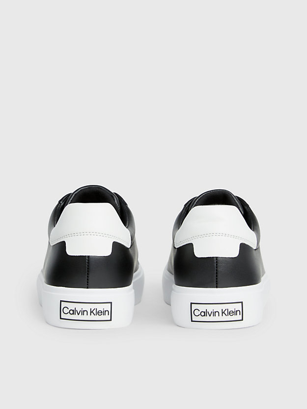 black/white leren sneakers voor dames - calvin klein