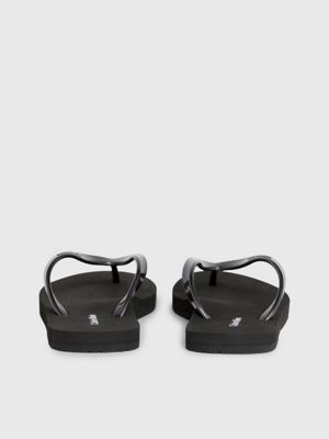 black flip flops for women calvin klein