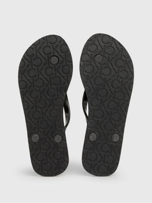 black flip flops for women calvin klein