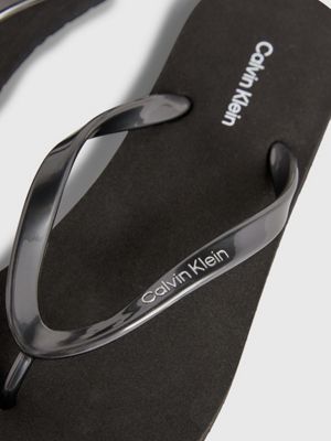 black flip flops for women calvin klein