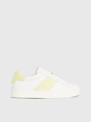 white leather trainers for women calvin klein