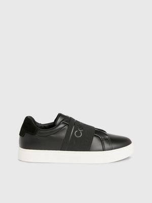 Calvin klein 25w39nyc striped hot sale leather & suede sneakers