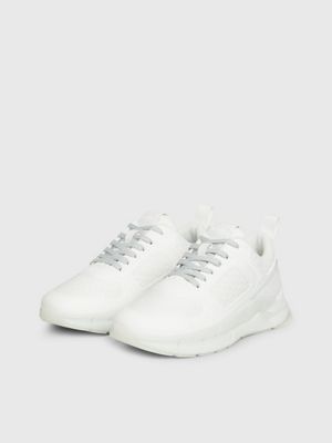 white/milky green trainers for women calvin klein