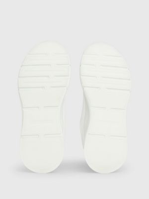 white/milky green trainers for women calvin klein