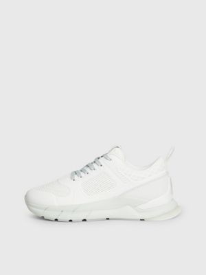 white/milky green trainers for women calvin klein