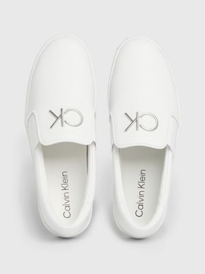 Leather Platform Slip On Shoes Calvin Klein HW0HW02057YBR