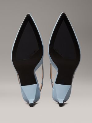 resort blue leather slingback pumps for women calvin klein