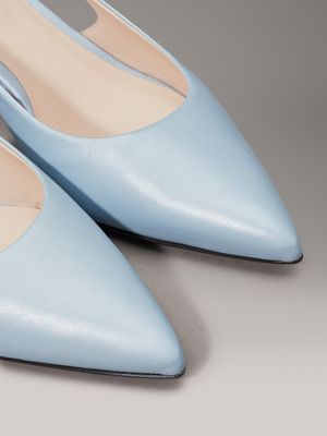 resort blue leather slingback pumps for women calvin klein