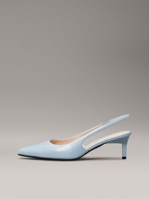 resort blue leather slingback pumps for women calvin klein