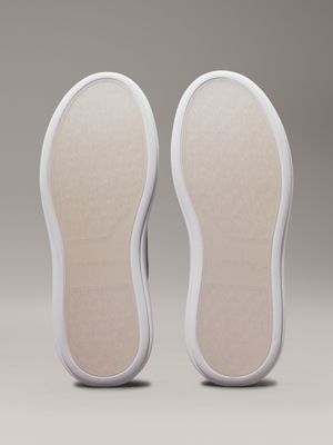black/sand pebble leren sneakers voor dames - calvin klein