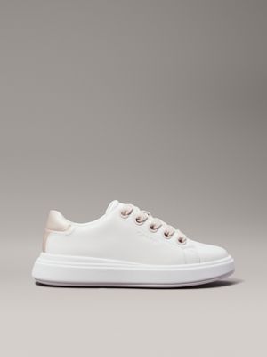 white leather trainers for women calvin klein