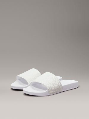 bright white logo sliders for women calvin klein