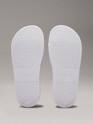 bright white logo sliders for women calvin klein