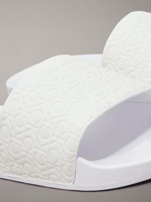 bright white logo sliders for women calvin klein