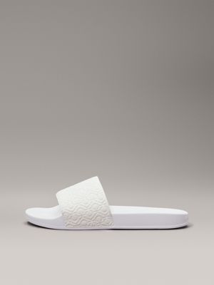 bright white logo sliders for women calvin klein