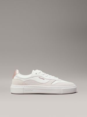 white leather trainers for women calvin klein