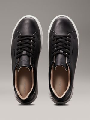 black leather trainers for women calvin klein