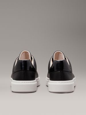 black leather trainers for women calvin klein