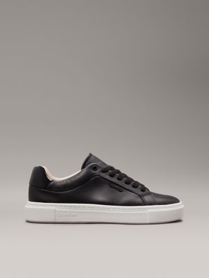 black leather trainers for women calvin klein