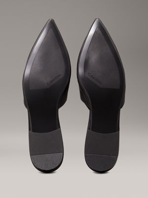 black leather slingback ballerinas for women calvin klein