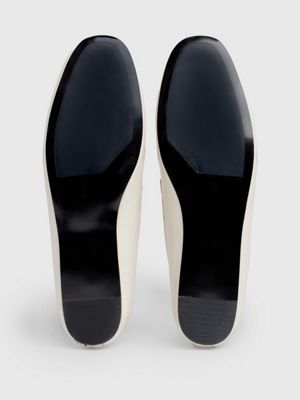 dk ecru leather loafers for women calvin klein