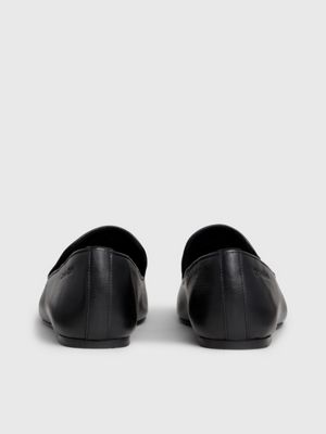 black leather loafers for women calvin klein