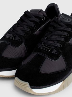 black leather trainers for women calvin klein