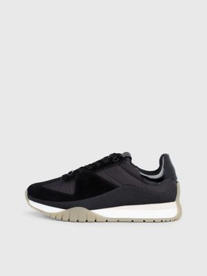 black leather trainers for women calvin klein