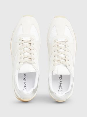 white leather trainers for women calvin klein