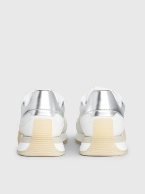 white leather trainers for women calvin klein